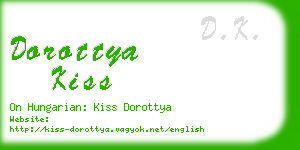 dorottya kiss business card